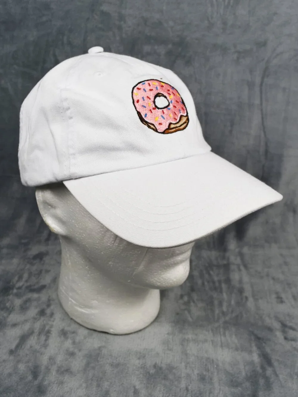 The Donut Hole White Embroidered Cute Funny Unisex Adjustable Dad Hat Cap